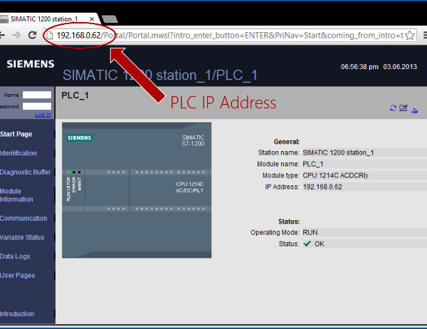 siemens s71200 serisi plc de IP