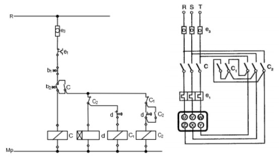 yıldız-üçgen-yol-verme-şeması Yıldız üçgen yol verme şeması